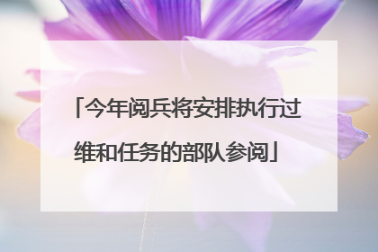今年阅兵将安排执行过维和任务的部队参阅