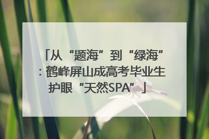 从“题海”到“绿海”：鹤峰屏山成高考毕业生护眼“天然SPA”