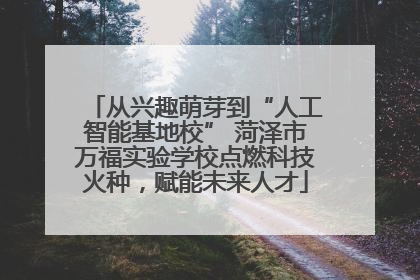 从兴趣萌芽到“人工智能基地校” 菏泽市万福实验学校点燃科技火种，赋能未来人才