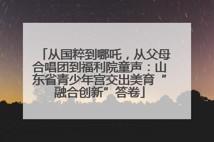 从国粹到哪吒，从父母合唱团到福利院童声：山东省青少年宫交出美育“融合创新”答卷
