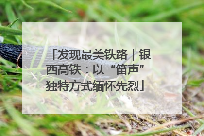 发现最美铁路｜银西高铁：以“笛声”独特方式缅怀先烈