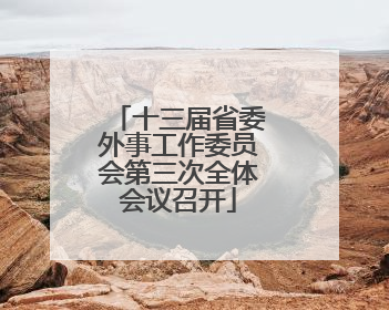 十三届省委外事工作委员会第三次全体会议召开