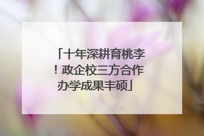 十年深耕育桃李！政企校三方合作办学成果丰硕