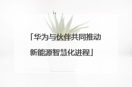 华为与伙伴共同推动新能源智慧化进程