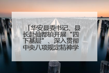 华安县委书记、县长赴仙都镇开展“四下基层”、深入贯彻中央八项规定精神学习教育工作调研