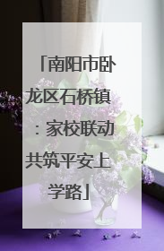 南阳市卧龙区石桥镇：家校联动共筑平安上学路