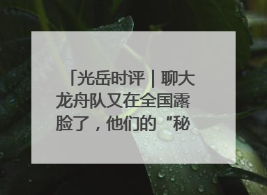 光岳时评｜聊大龙舟队又在全国露脸了，他们的“秘密”训练基地不是秘密！