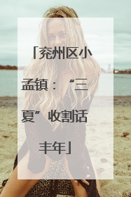 兖州区小孟镇：“三夏”收割话丰年