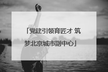 党建引领育匠才 筑梦北京城市副中心