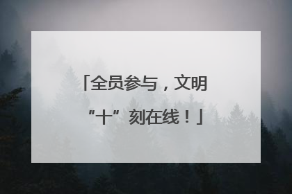 全员参与，文明“十”刻在线！