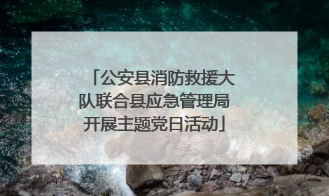 公安县消防救援大队联合县应急管理局开展主题党日活动