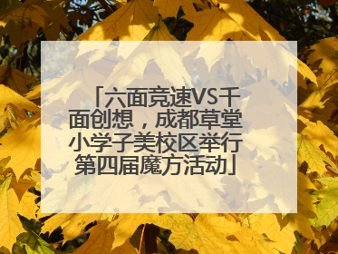 六面竞速VS千面创想，成都草堂小学子美校区举行第四届魔方活动