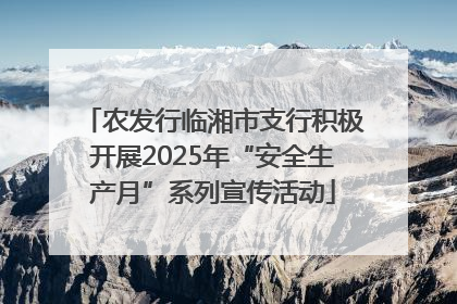 农发行临湘市支行积极开展2025年“安全生产月”系列宣传活动