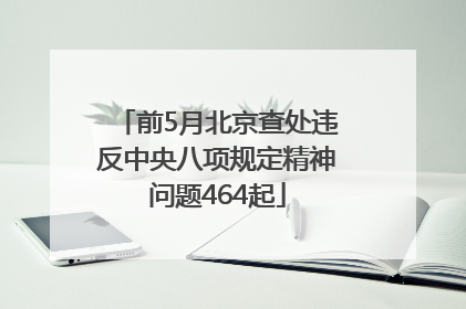 前5月北京查处违反中央八项规定精神问题464起