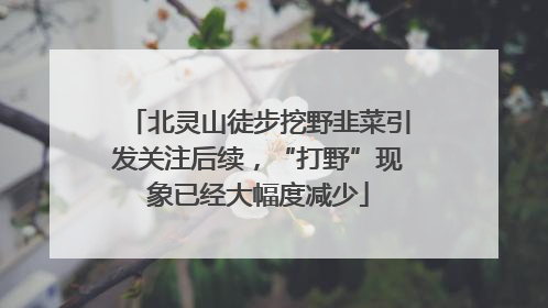 北灵山徒步挖野韭菜引发关注后续，“打野”现象已经大幅度减少