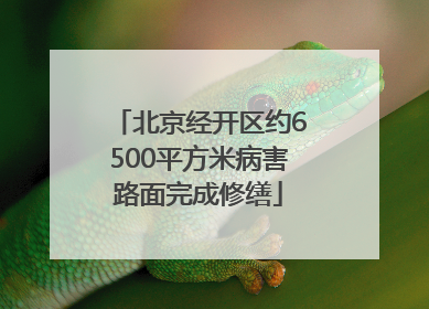 北京经开区约6500平方米病害路面完成修缮