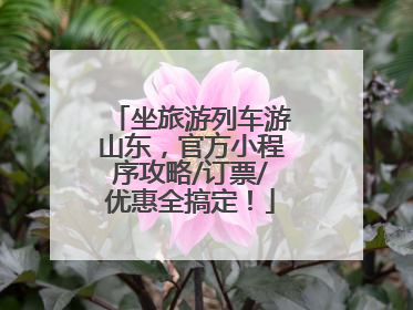 坐旅游列车游山东，官方小程序攻略/订票/优惠全搞定！