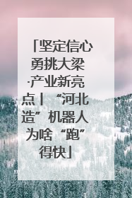坚定信心 勇挑大梁·产业新亮点丨“河北造”机器人为啥“跑”得快