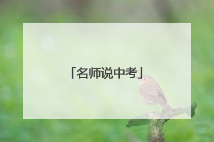 名师说中考