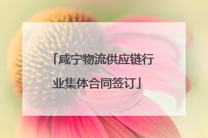 咸宁物流供应链行业集体合同签订