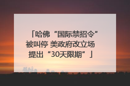 哈佛“国际禁招令”被叫停 美政府改立场提出“30天限期”
