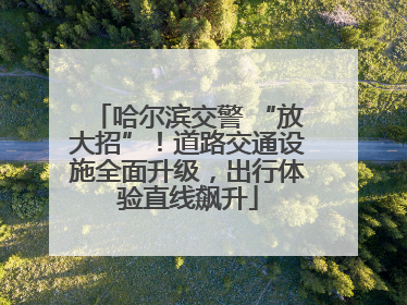 哈尔滨交警 “放大招”！道路交通设施全面升级，出行体验直线飙升