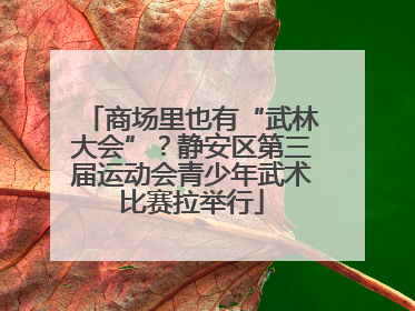 商场里也有“武林大会”？静安区第三届运动会青少年武术比赛拉举行