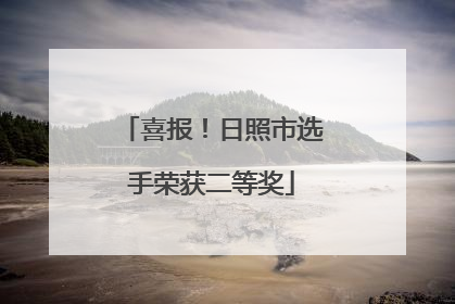 喜报！日照市选手荣获二等奖