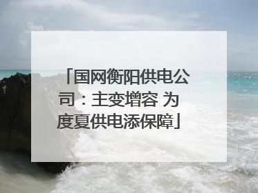 国网衡阳供电公司：主变增容 为度夏供电添保障