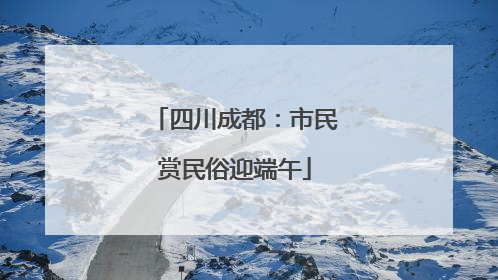 四川成都：市民赏民俗迎端午