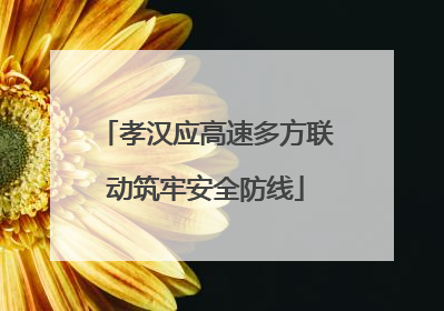 孝汉应高速多方联动筑牢安全防线