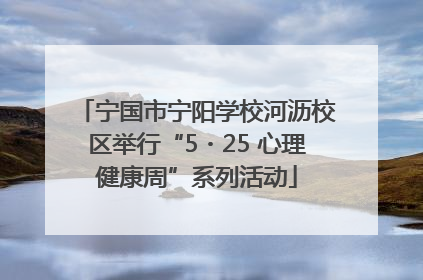 宁国市宁阳学校河沥校区举行“5・25 心理健康周”系列活动