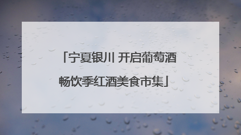 宁夏银川 开启葡萄酒畅饮季红酒美食市集