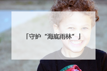 守护“海底雨林”