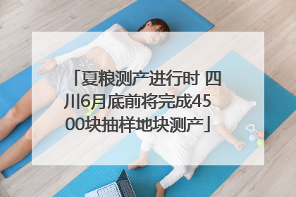 夏粮测产进行时 四川6月底前将完成4500块抽样地块测产