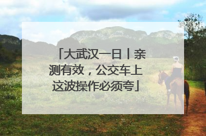 大武汉一日丨亲测有效，公交车上这波操作必须夸
