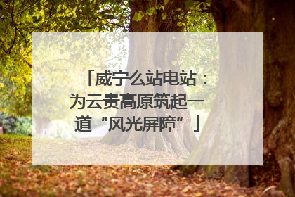 威宁么站电站：为云贵高原筑起一道“风光屏障”