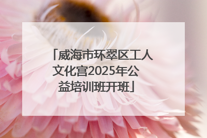 威海市环翠区工人文化宫2025年公益培训班开班