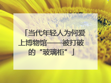当代年轻人为何爱上博物馆——被打破的“玻璃柜”