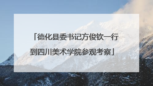 德化县委书记方俊钦一行到四川美术学院参观考察