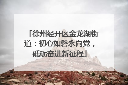 徐州经开区金龙湖街道：初心如磐永向党，砥砺奋进新征程