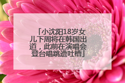 小沈阳18岁女儿下周将在韩国出道，此前在演唱会登台唱跳遭吐槽