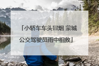 小轿车车头冒烟 蒙城公交驾驶员雨中相救