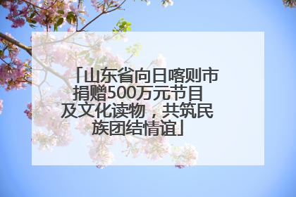 山东省向日喀则市捐赠500万元节目及文化读物，共筑民族团结情谊