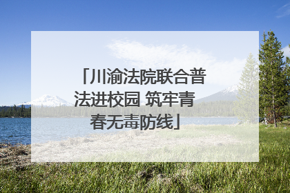 川渝法院联合普法进校园 筑牢青春无毒防线