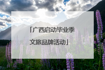 广西启动毕业季文旅品牌活动