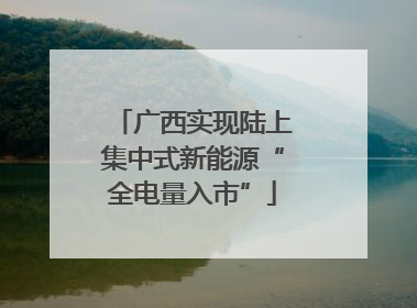 广西实现陆上集中式新能源“全电量入市”