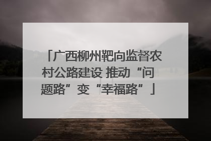 广西柳州靶向监督农村公路建设 推动“问题路”变“幸福路”