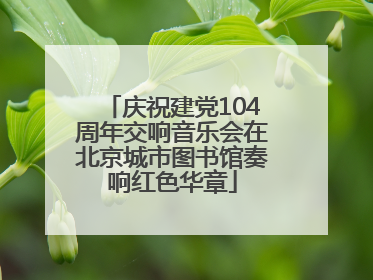 庆祝建党104周年交响音乐会在北京城市图书馆奏响红色华章