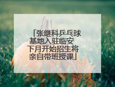 张继科乒乓球基地入驻临安 下月开始招生将亲自带班授课